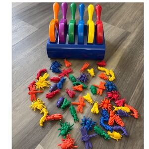 6 Jumbo LEARNING RESOURCE Magnifiers w/Stand Play Bugs